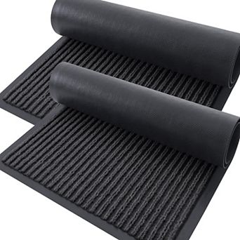 Front Door Mat Indoor Outdoor Entrance Waterproof Heavy Duty Low Profile Welcome Floor Mats Entry