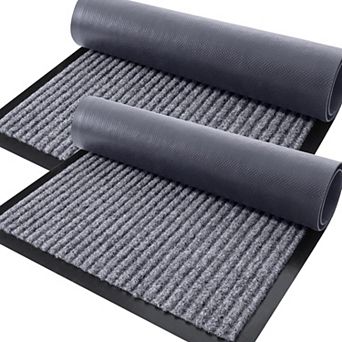 Front Door Mat Indoor Outdoor Entrance Waterproof Heavy Duty Low Profile Welcome Floor Mats Entry