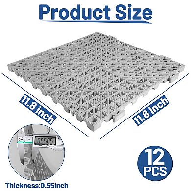 Interlocking PVC drainage floor tiles