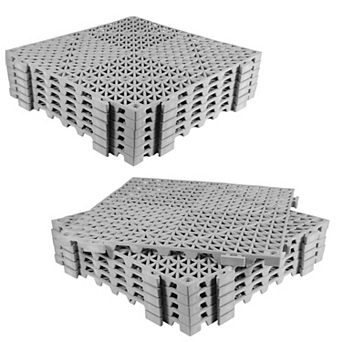 Interlocking PVC drainage floor tiles