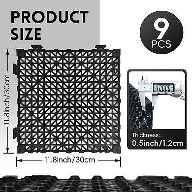 Modular Interlocking Drainage Floor Mats for Showers Terraces Bathrooms Saunas and Patios