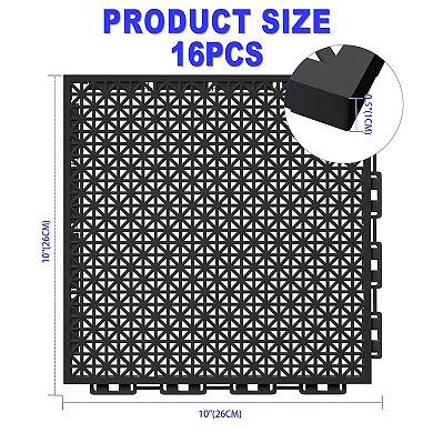 Interlocking Drain Mat Floor Tiles Outdoor Patio Shower Balcony