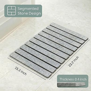 Foldable Stone Bath Mat Diatomite Quick Dry Non Slip Absorbent