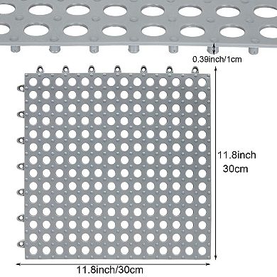 Interlocking Rubber Floor Tiles Drain Mat Non Slip PVC