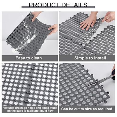 PVC Non-slip Interlocking Drainage Floor Tiles
