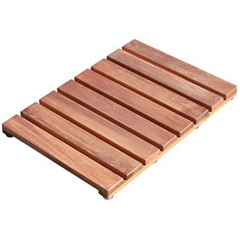 Teak Wood Shower Mat Non-slip Bath Floor Spa Sauna