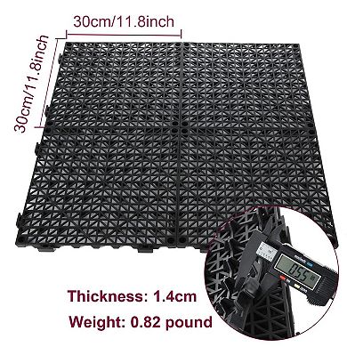 Interlocking Rubber Drainage Floor Mats Non Slip Interlocking Tiles