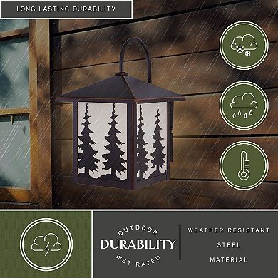 Yosemite 8" Tree Outdoor Wall Light Burnished Bronze