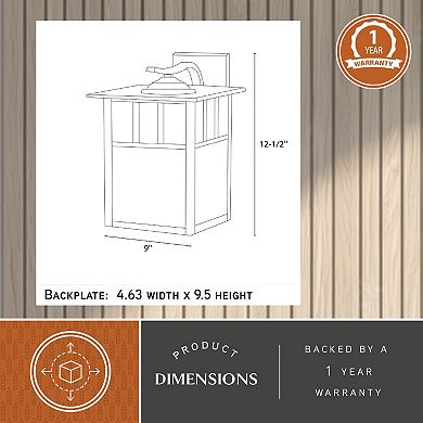 Mission 9" Outdoor Wall Light Burnished Bronze