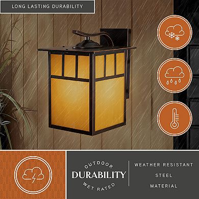 Mission 9" Outdoor Wall Light Burnished Bronze