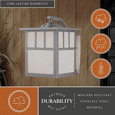 Mission 7" Outdoor Wall Light Stainless Steel