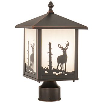 Bryce 8" Deer Outdoor Post Light Burnished Bronze