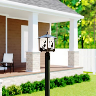 Bryce 8" Deer Outdoor Post Light Burnished Bronze