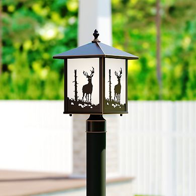 Bryce 8" Deer Outdoor Post Light Burnished Bronze
