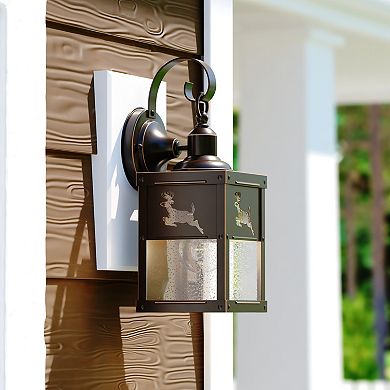 Bryce 5" Deer Outdoor Wall Light Burnished Bronze