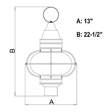 Chatham 13" Outdoor Post Light Textured Black
