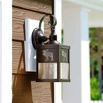 Yellowstone 5.25" Moose Outdoor Wall Light Burnished Bronze
