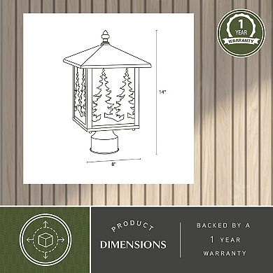 Yosemite 8" Tree Outdoor Post Light Burnished Bronze
