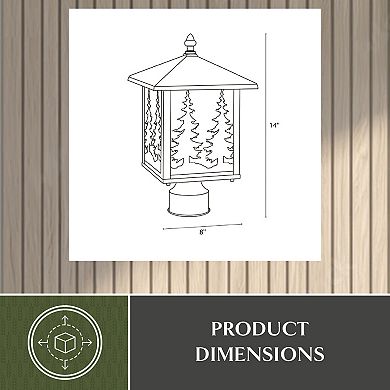 Yosemite 8" Tree Outdoor Post Light Burnished Bronze