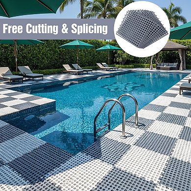 Rubber Interlocking Drain Tiles Non-slip Floor Mats