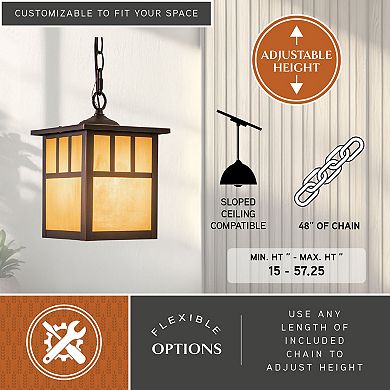 Mission 7" Outdoor Pendant Burnished Bronze