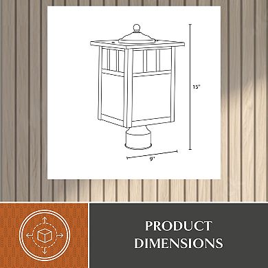 Mission 9" Outdoor Post Light Burnished Bronze
