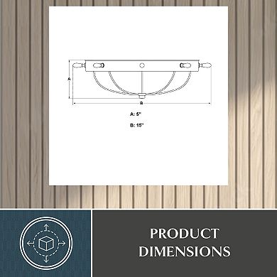 Nautical 15" Outdoor Flush Mount Ceiling Light Antique Red Copper