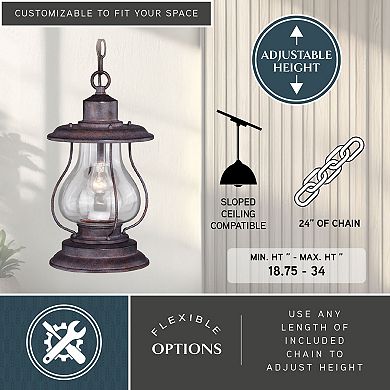 Dockside 8" Outdoor Pendant Weathered Patina