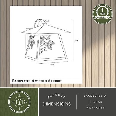Whitebark 9.25" Outdoor Wall Light Olde World Patina