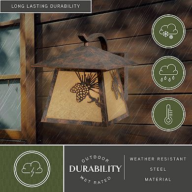 Whitebark 9.25" Outdoor Wall Light Olde World Patina