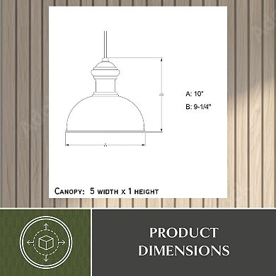 Franklin 10" Outdoor Pendant Oil Burnished Bronze