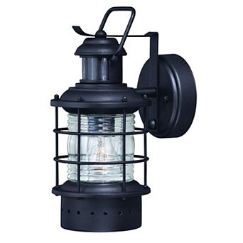 Hyannis Motion Sensor Dusk to Dawn Outdoor Wall Light Textured Black