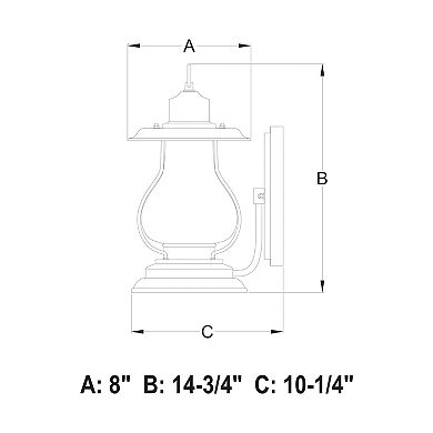 Dockside 8" Outdoor Wall Light Weathered Patina