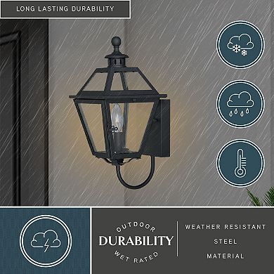 Nottingham 7" Outdoor Wall Light Textured Black