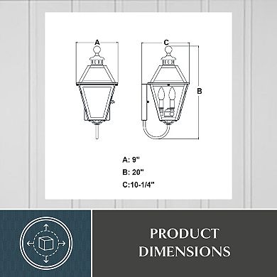 Nottingham 9" Outdoor Wall Light Textured Black