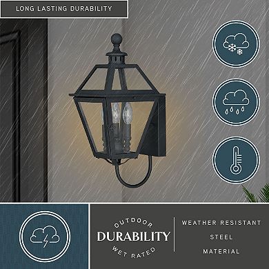 Nottingham 9" Outdoor Wall Light Textured Black
