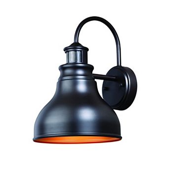 Delano Motion Sensor Dusk to Dawn Outdoor Wall Light Oil Burnished Bronze, 9" W