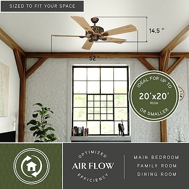 Log Cabin 52" Ceiling Fan Weathered Patina