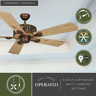 Log Cabin 52" Ceiling Fan Weathered Patina