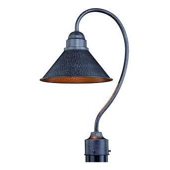 Outland 10" Outdoor Post Light Aged Iron and Light Gold