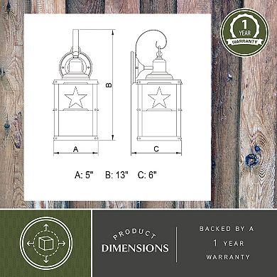Ranger 5" Star Outdoor Wall Light Burnished Bronze