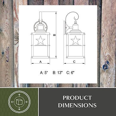 Ranger 5" Star Outdoor Wall Light Burnished Bronze