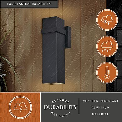 Lavage 4" LED Outdoor Wall Light Textured Black