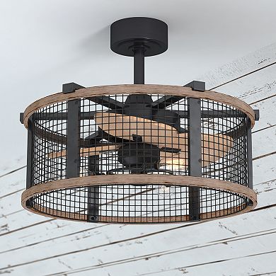 Humboldt 21" LED Ceiling Fan Oil Rubbed Bronze and Burnished Teak
