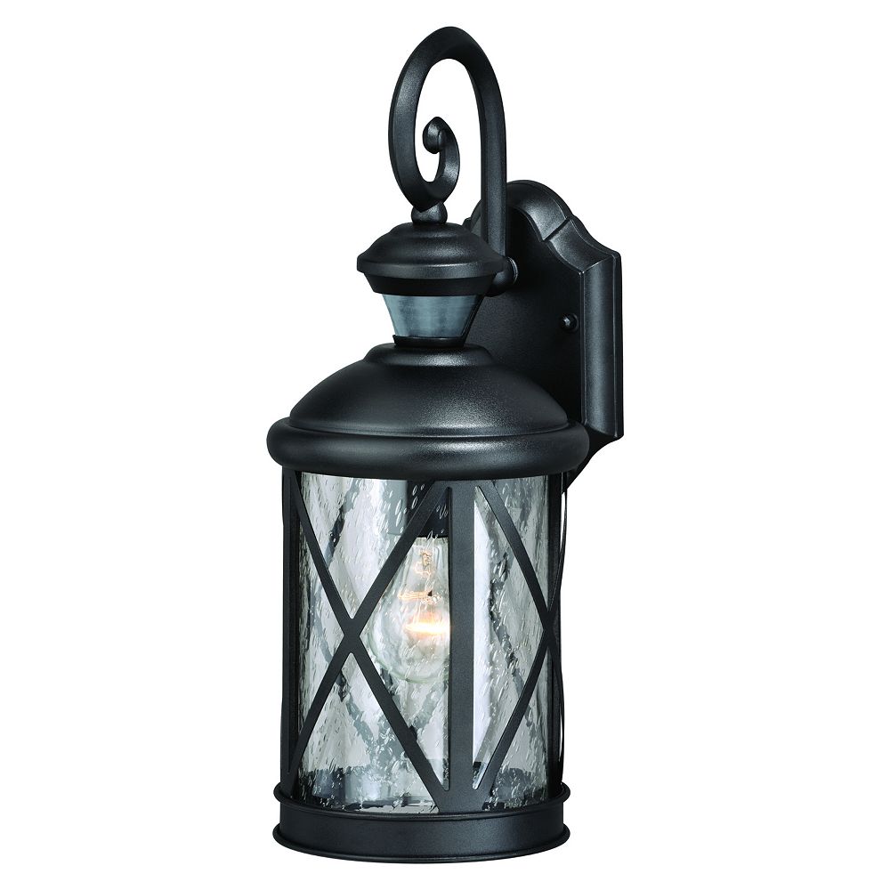 Henderson Black Motion Sensor Dusk to Dawn Outdoor Wall Light