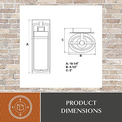 Logan LED Motion Sensor Dusk to Dawn Outdoor Wall Light Carbon Bronze