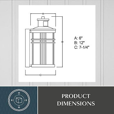 Wrightwood Motion Sensor Dusk to Dawn Outdoor Wall Light Vintage Black