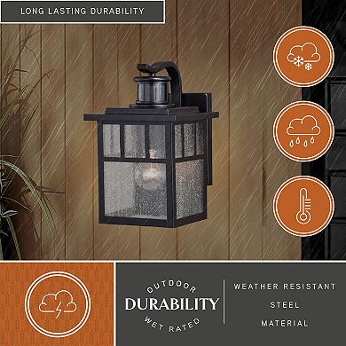 Mission Motion Sensor Dusk to Dawn Outdoor Wall Light Oil Burnished Bronze