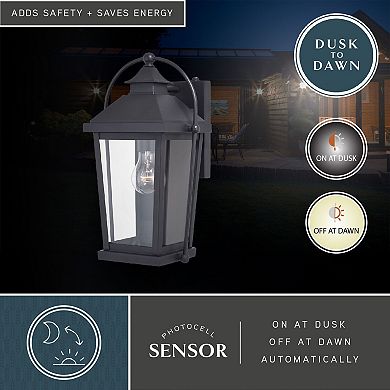 Lexington 7.75"W Outdoor Wall Light Textured Black