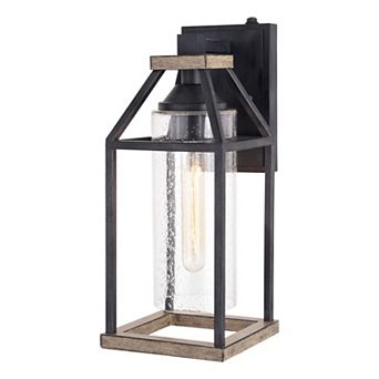 Napier 6.25" Outdoor Wall Light Forged Black and Rustic Elm
